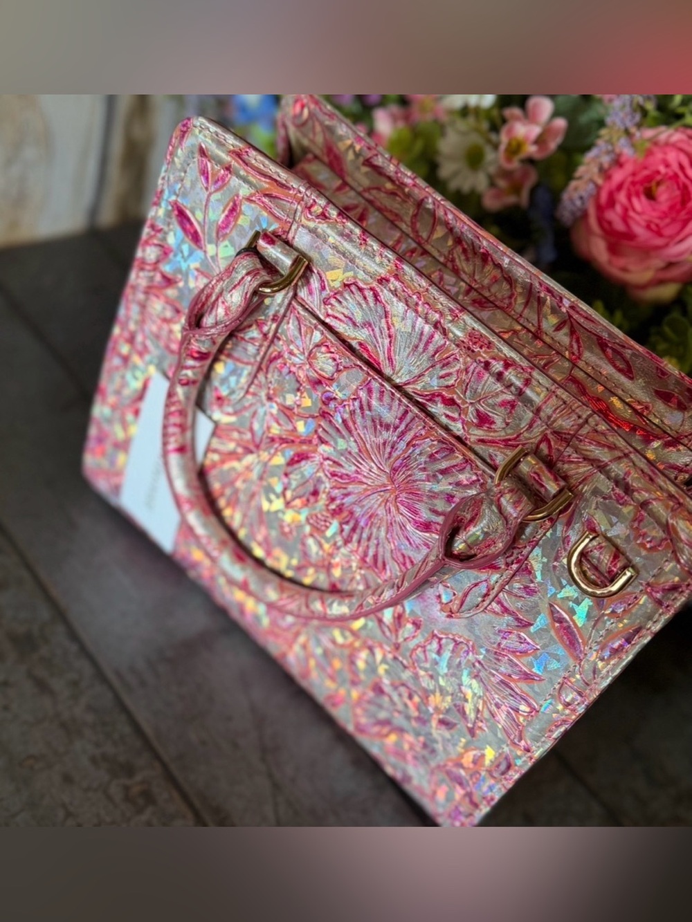 Brahmin Cami Coral Snapdragon Lokelani Assorted Sample Satchel NWT FIRM $ - Picture 6 of 8